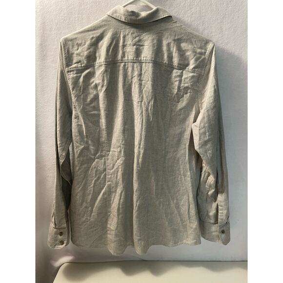 Eddie Bauer New w tag button up long sleeve‎ shirt men’s gray size large - Picture 6 of 6